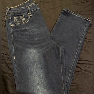 True Religion Dark Blue Straight Leg Jeans